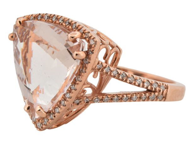 14K Rose Gold Morganite Ring 
