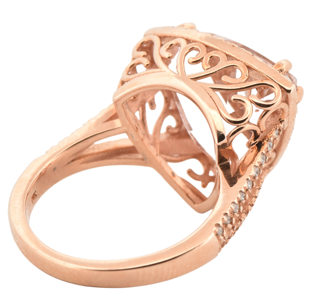 14K Rose Gold Morganite Ring 