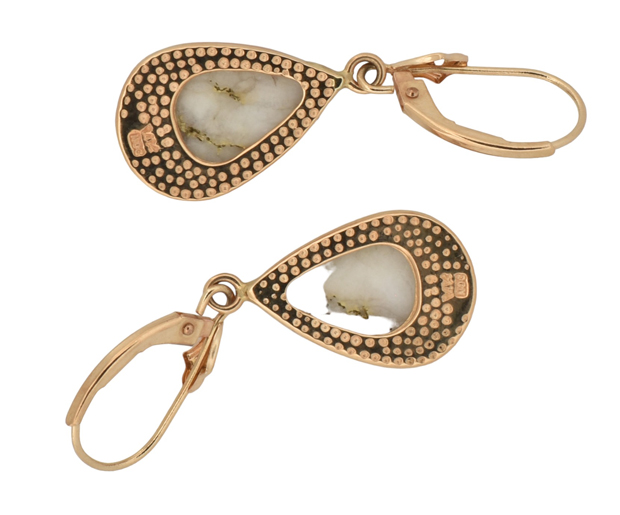 14K Yellow Gold Quartz Earrings