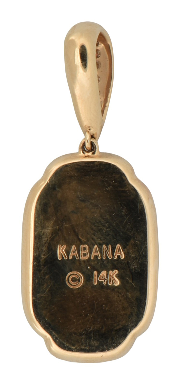 14K Yellow Gold Opal Kabana Pendant