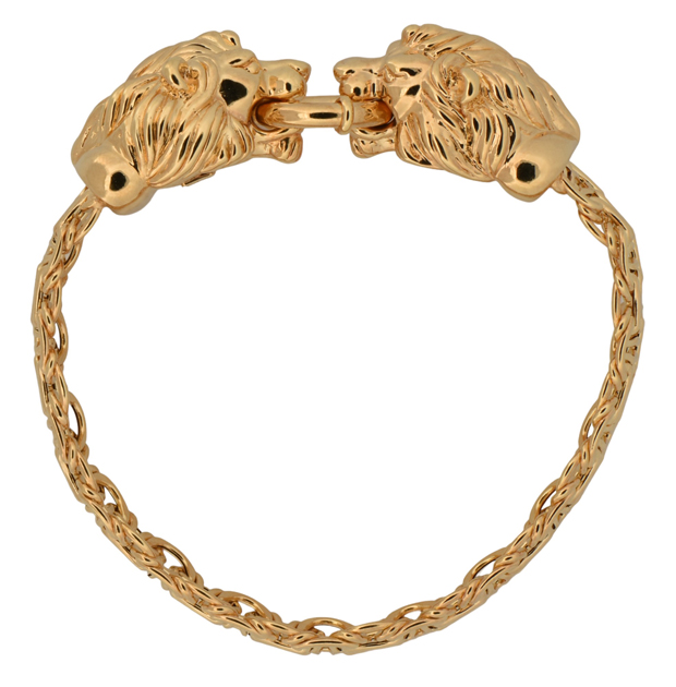 14K Yellow Gold Lion Bracelet 