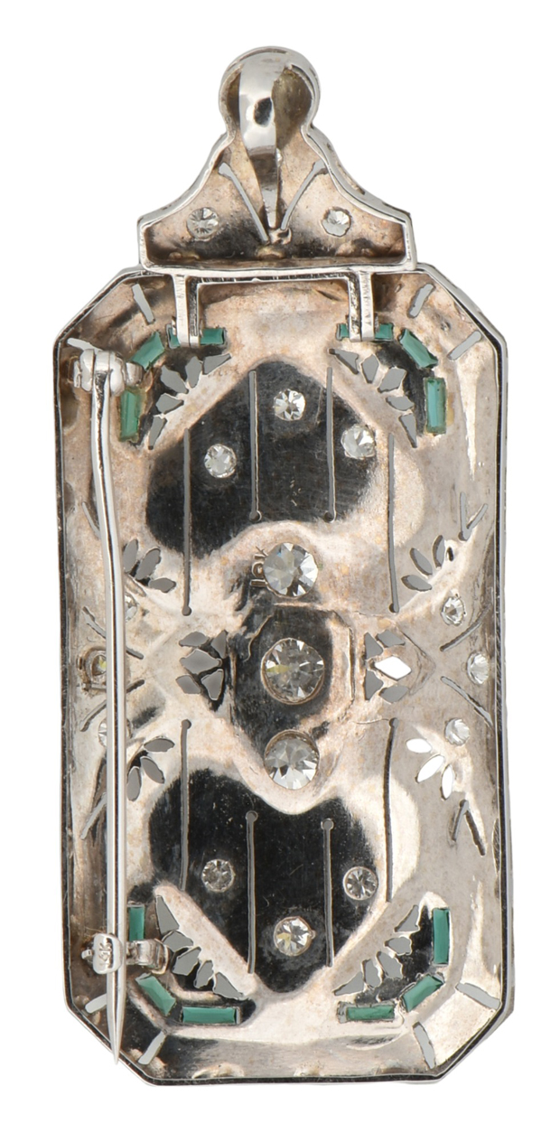 18K White Gold Diamond Pin/Pendant 