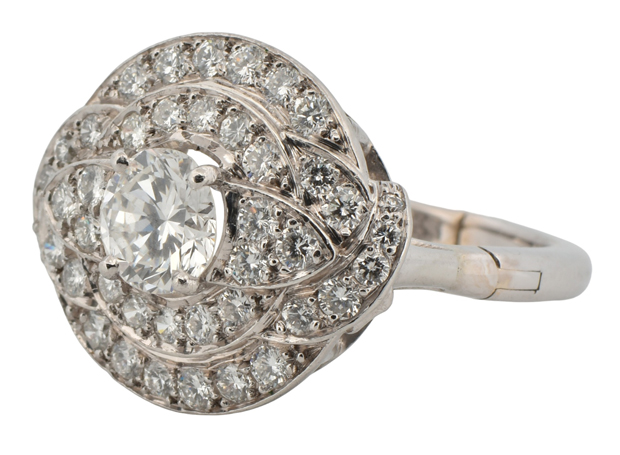 14K White Gold Diamond Ring
