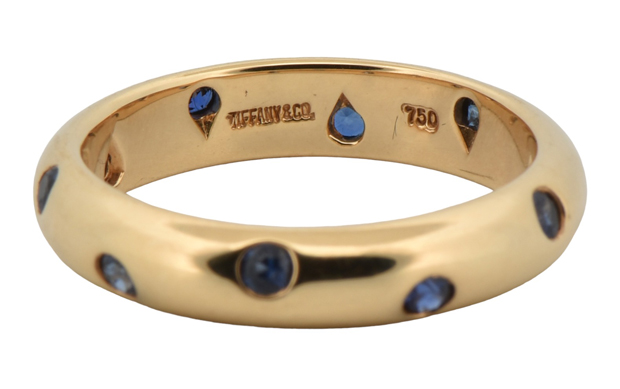 18K Yellow Gold Tiffany & Co. Sapphire Ring 