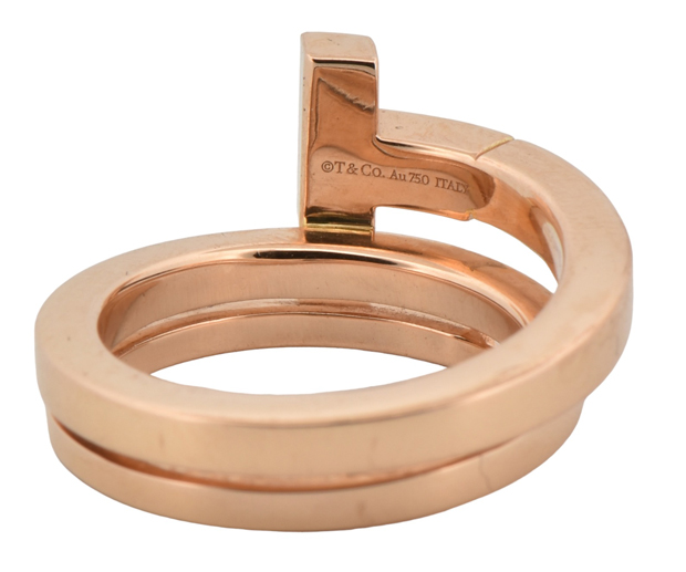 18K Rose Gold Tiffany & Co. Diamond Ring 