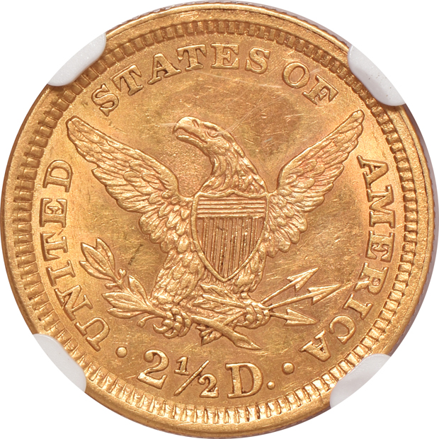 1861 New Reverse - Type II NGC MS-61