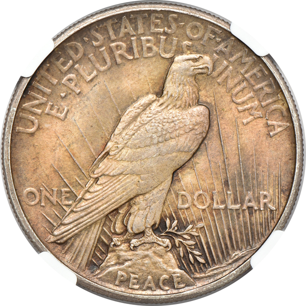 1921 Peace, High Relief NGC MS-63