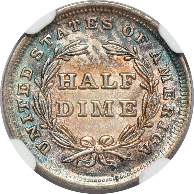 1837 No Stars Small Date (incorrectly labeled as Large Date) NGC MS-66