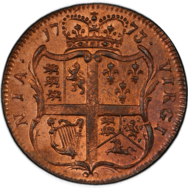 1773 No Period After Georgivs PCGS MS-64RD