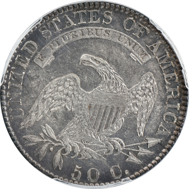 1820/19, Curl Base 2 PCGS AU-58