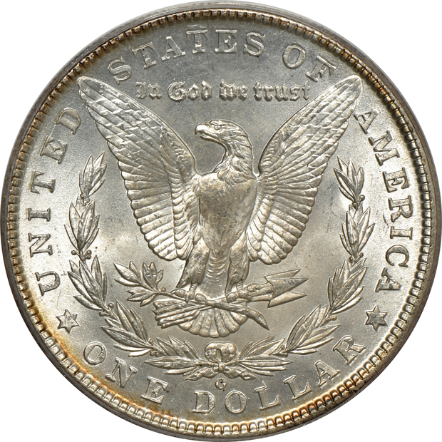 1899-O MS-65, 1901-O MS-64, and a 1902-O MS-64, all PCGS (doily) CAC