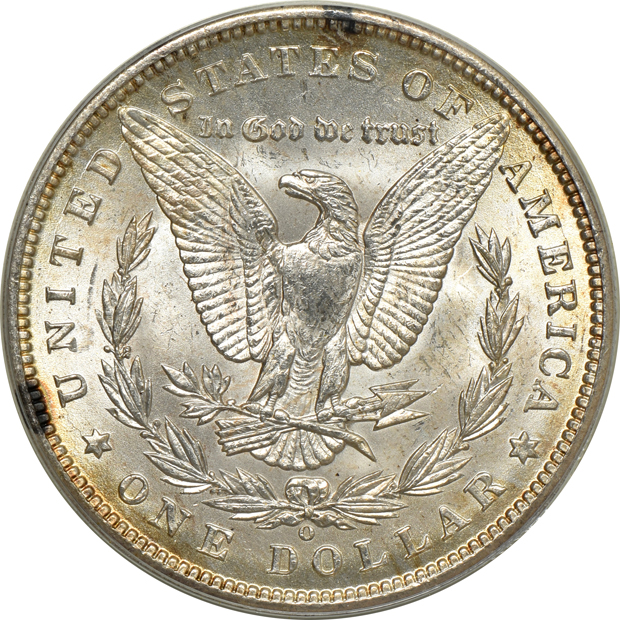 1898-O, 1899-O, and 1901-O, all PCGS MS-65 (green label) CAC
