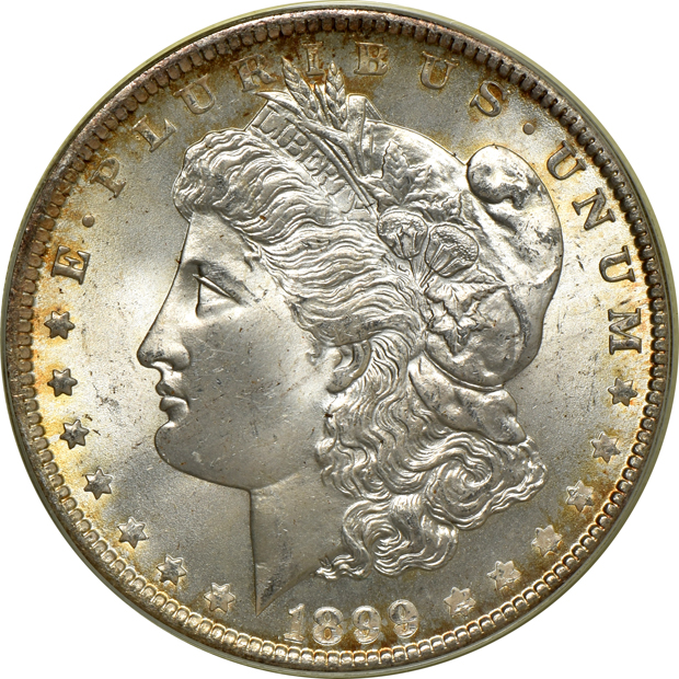 1898-O, 1899-O, and 1901-O, all PCGS MS-65 (green label) CAC