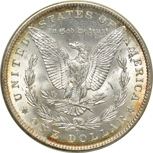 1898-O, 1899-O, and 1901-O, all PCGS MS-65 (green label) CAC