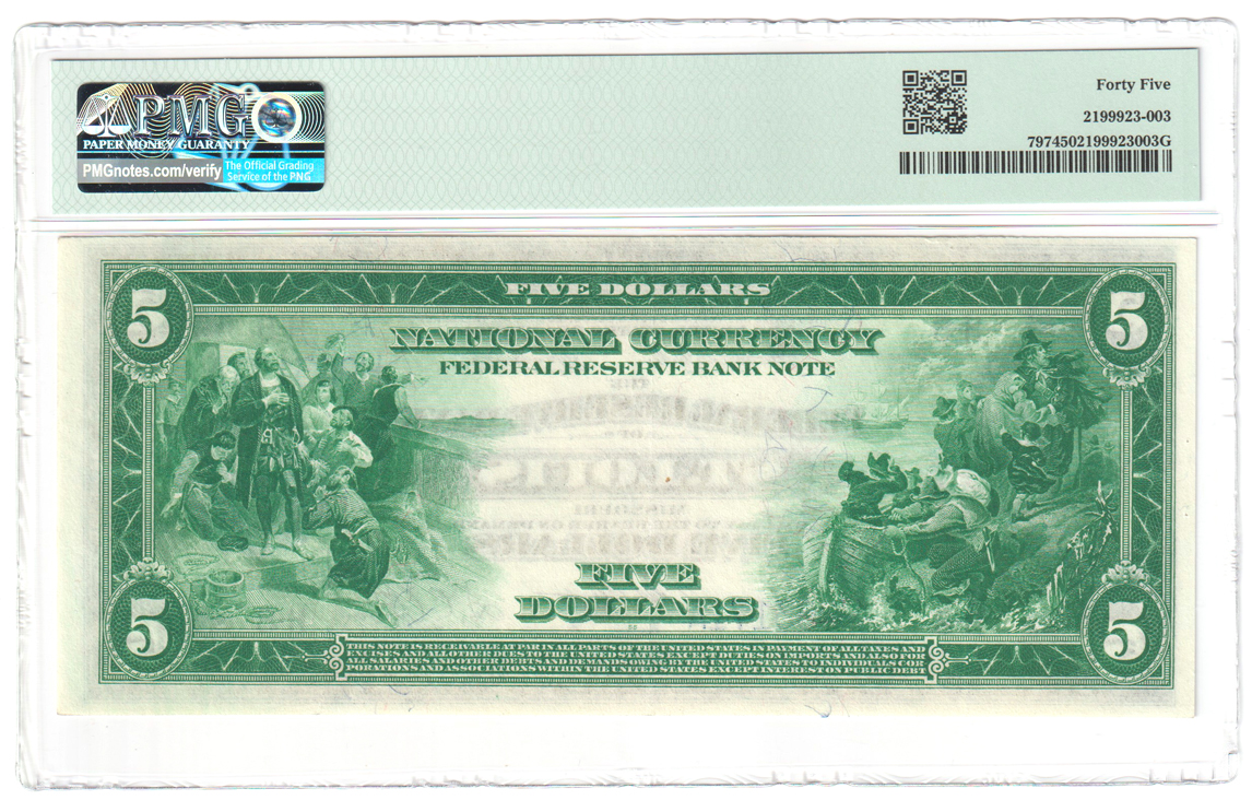 1918 $5 St. Louis Fr# 797 - PMG XF-45