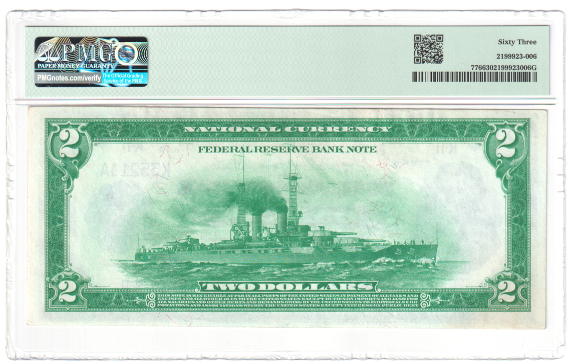 1918 $2 Dallas Battleship Fr# 776 - PMG ChCU-63