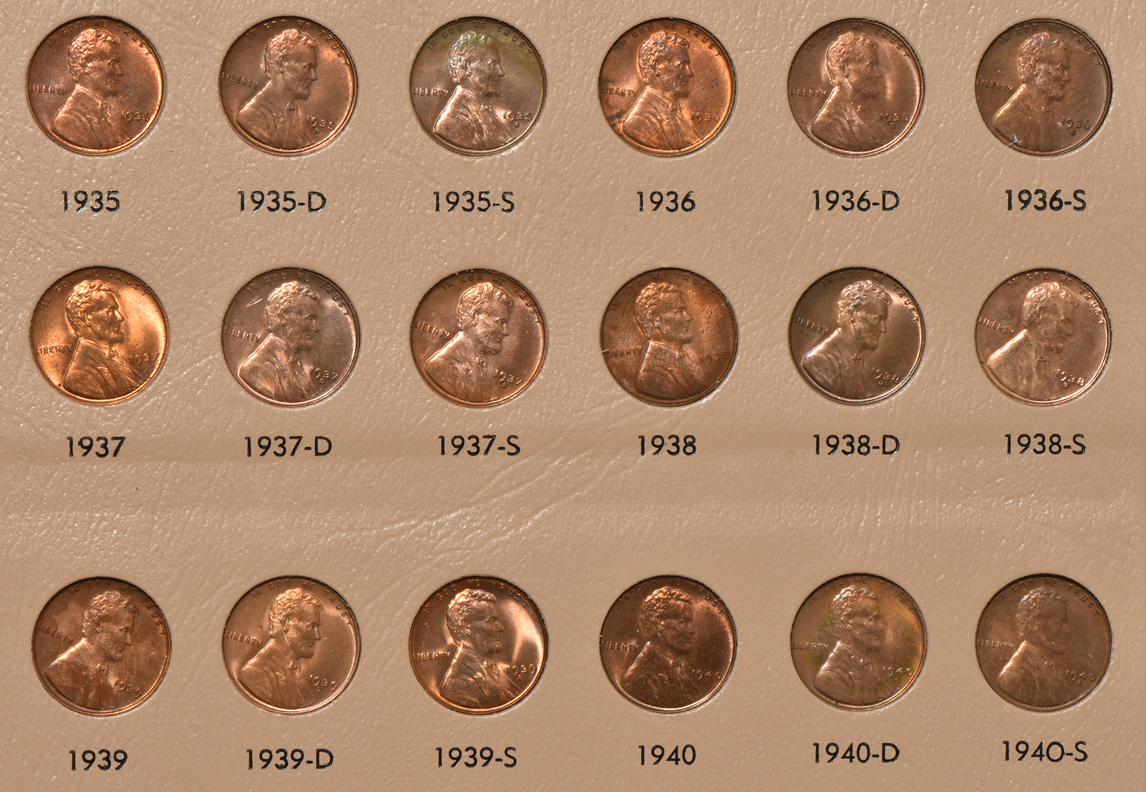 Nearly complete collection of Lincoln cents through 2013 in a Dansco 7100 album