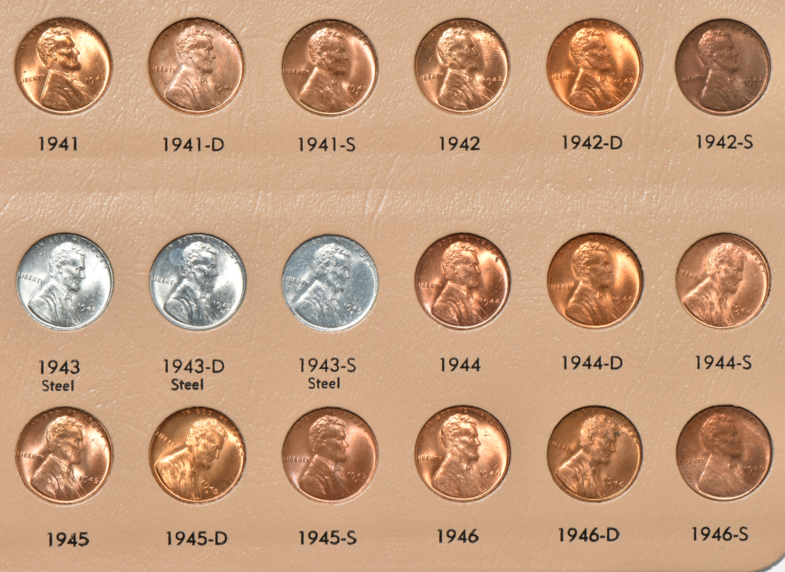 Nearly complete collection of Lincoln cents through 2013 in a Dansco 7100 album