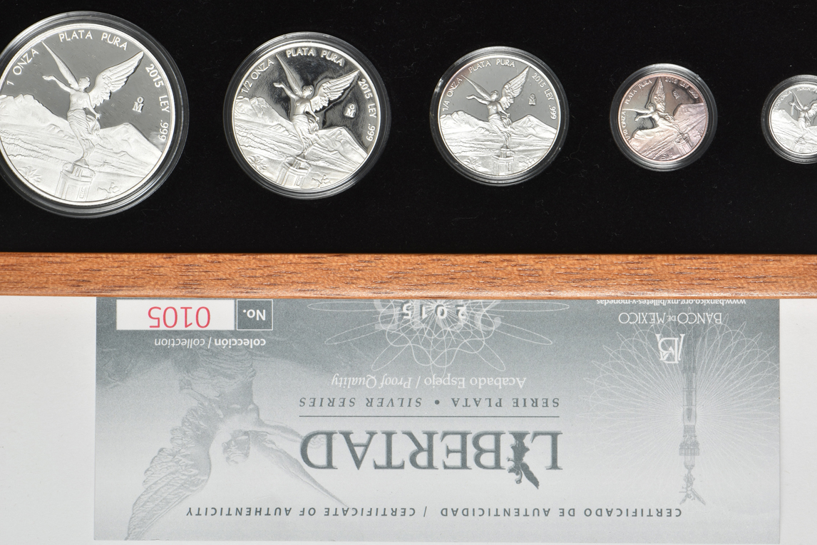 Mexico - Four silver Libertad sets