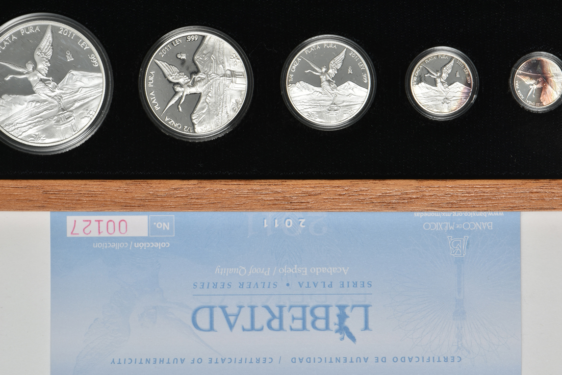 Mexico - Four silver Libertad sets