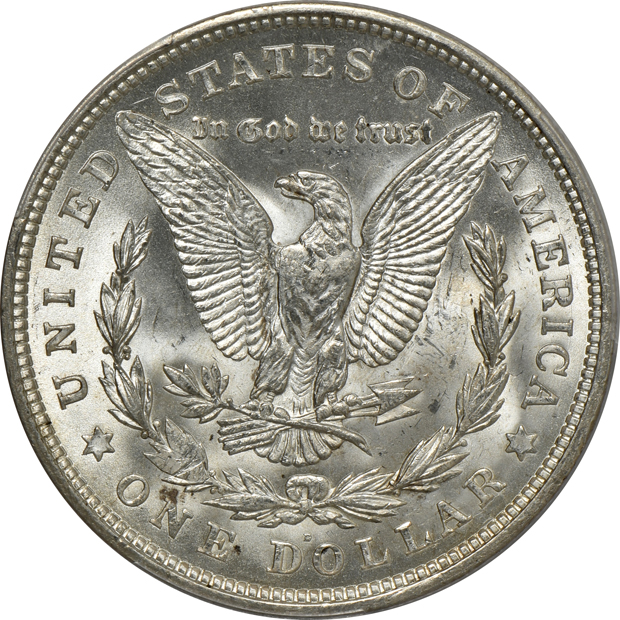Two 1921-D Morgan PCGS MS-64