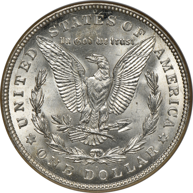 1898-O MS-65, and a 1921-D MS-64, both NGC CAC