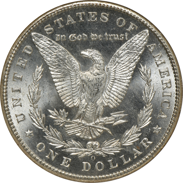 1898-O MS-65, and a 1921-D MS-64, both NGC CAC