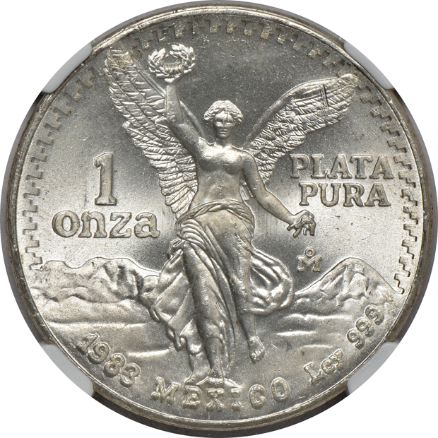 Mexico - Five 1983-Mo 1 onza - all NGC