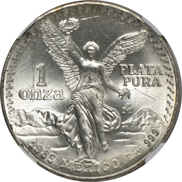 Mexico - Five 1983-Mo 1 onza - all NGC