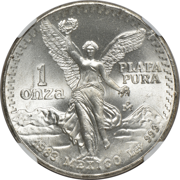 Mexico - Five 1983-Mo 1 onza - all NGC