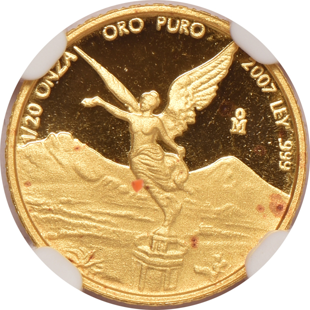 Mexico - 2006 through 2010 gold Proof 1/20 onza - all NGC