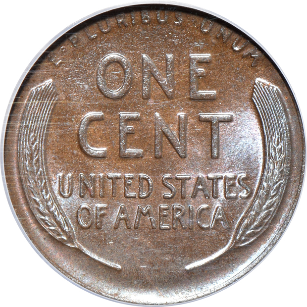 Four certified Uncirculated Lincoln cents
