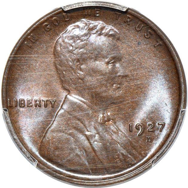 Four certified Uncirculated Lincoln cents