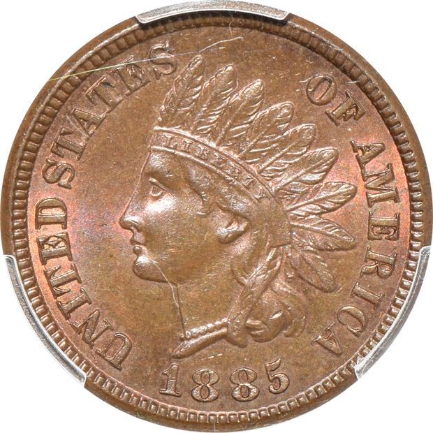 1885 PCGS MS-64BN, and a 1902 NGC MS-64 RD