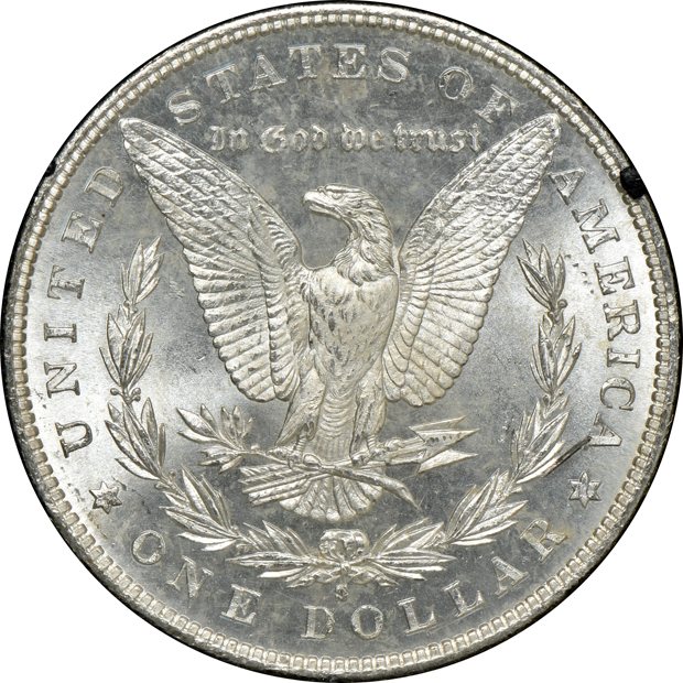 1881-S MS-63, 1882-S MS-64, and an 1883-O MS-61, all GSA NGC