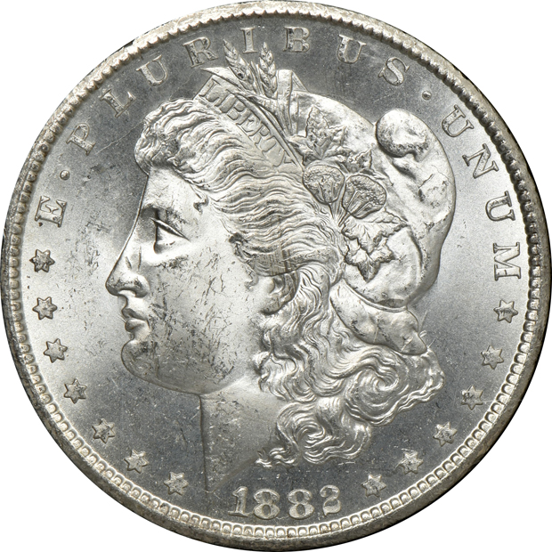 1882-CC GSA NGC MS-63, and an 1882-CC GSA Choice UNC