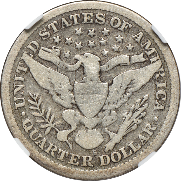 1896-S Barber quarter Good-4, and a 1921 Standing Liberty quarter VG-8, both NGC