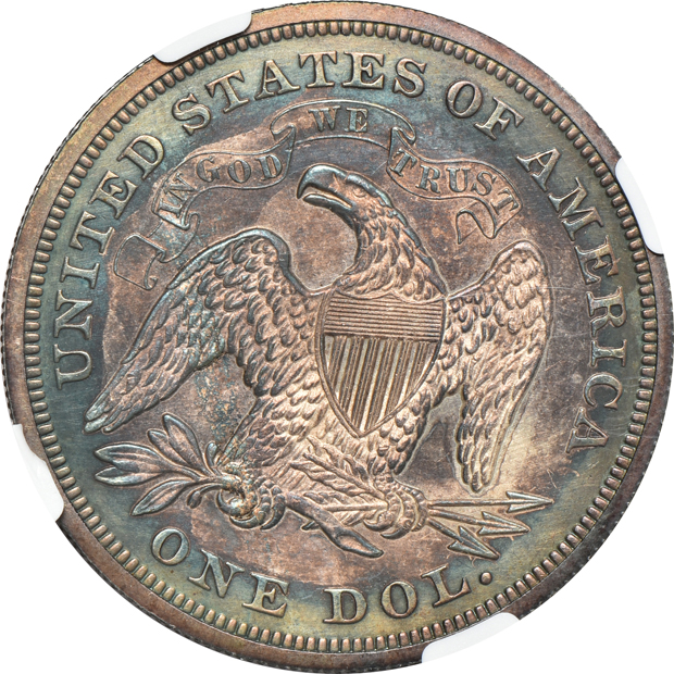 1870 NGC Proof details/artificial toning