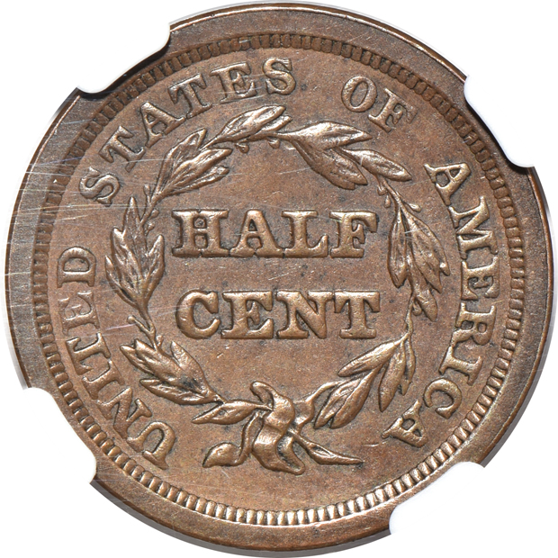 1833 C-1 MS-64 BN, and an 1851 C-1 MS-61 BN, both NGC