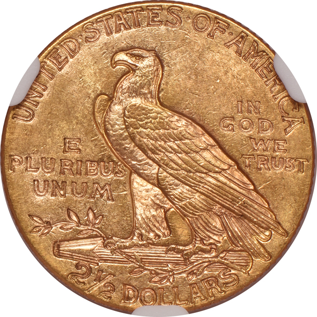 1912 AU-58, 1925-D MS-63, and a 1927 MS-62, all NGC