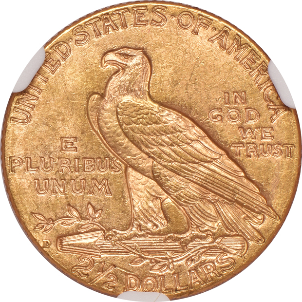 1912 AU-58, 1925-D MS-63, and a 1927 MS-62, all NGC