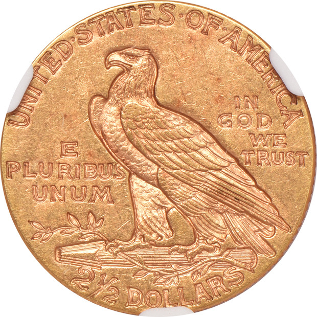 1912 AU-58, 1925-D MS-63, and a 1927 MS-62, all NGC