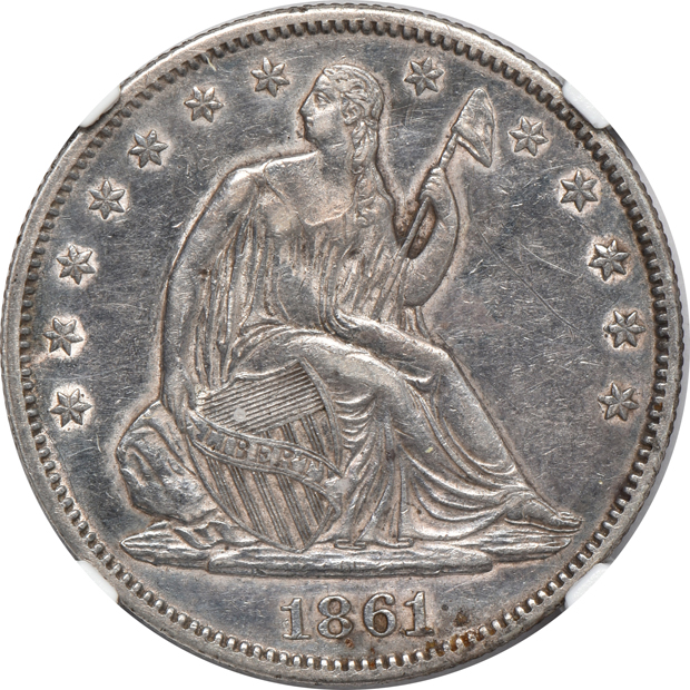 Four half-dollars certified by NGC