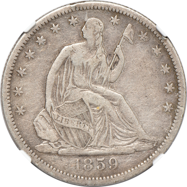 Four half-dollars certified by NGC