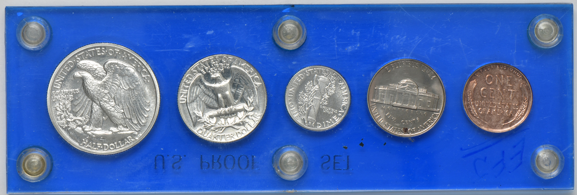 1938 Proof Set in a Capital Plastics holder