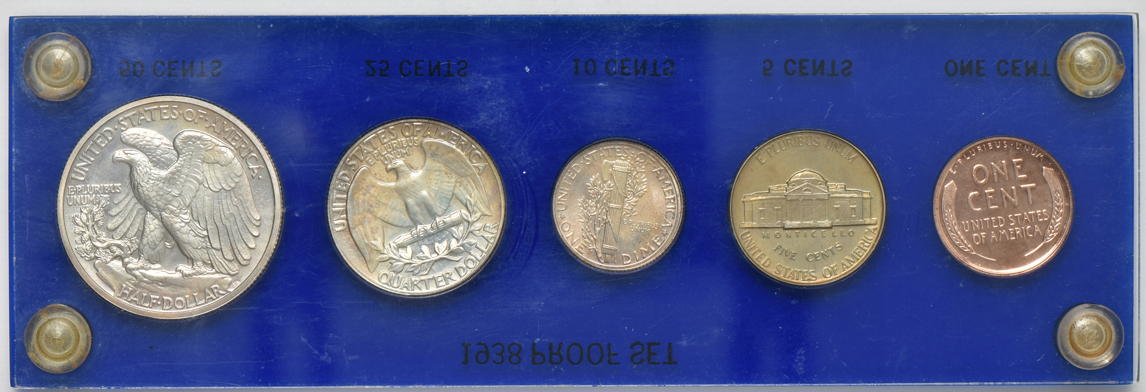 1938 Proof Set in a Capital Plastics holder