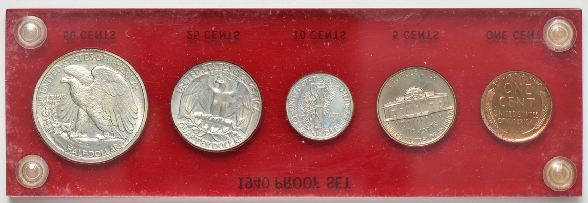1940 Proof Set in a Capital Plastics holder