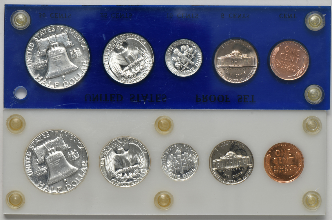 1950 and 1951 Proof Sets in Capital Plastics holders