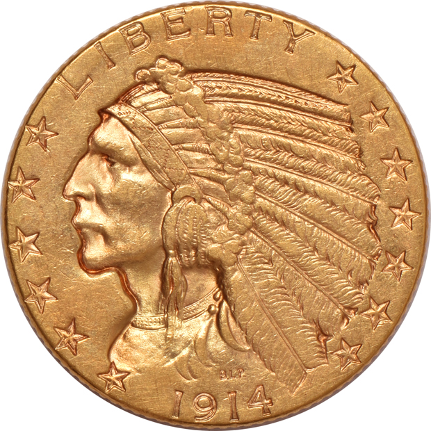 Ten Indian half-eagles