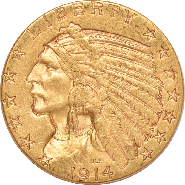 Ten Indian half-eagles